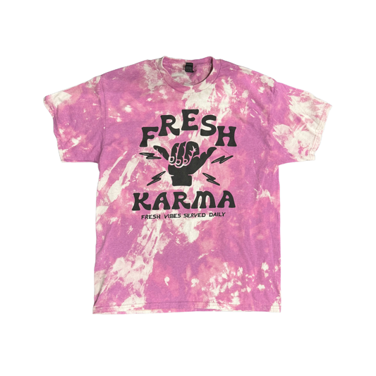 Fresh Karma "Fresh Vibes" Bleach Dye T-Shirt